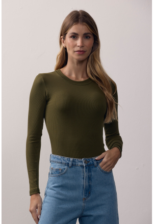 BLUSA MANGA RIBANA VERDE