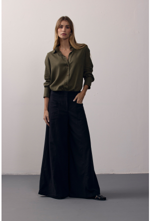 CALÇA PANTALONA PESPONTADA PRETO