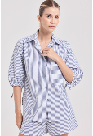 BLUSA SOCIAL LISTRAS LINEN