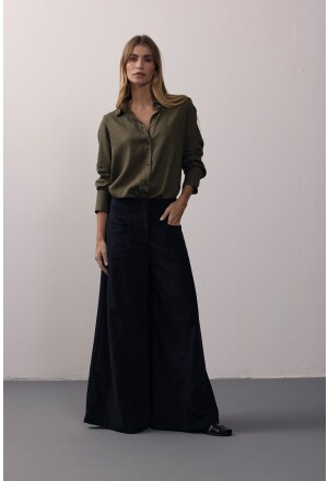 CALÇA PANTALONA PESPONTADA PRETO