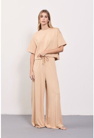 CALÇA SERENA FLANELADA BEGE