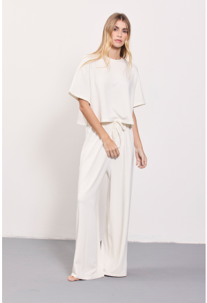 CALÇA SERENA FLANELADA OFFWHITE