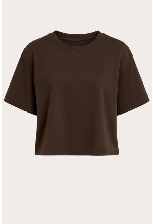 T-SHIRT SERENA FLANELADA CAFÉ