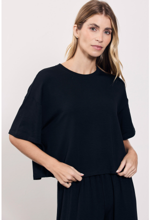 T-SHIRT SERENA MOLETINHO PRETO