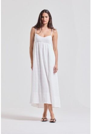 VESTIDO LEILA TRAMA OFFWHITE