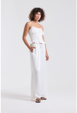 CALÇA PANTALONA SATIN OFFWHITE