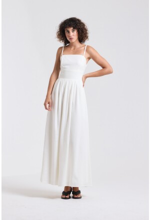 VESTIDO CELINA LINHO OFFWHITE