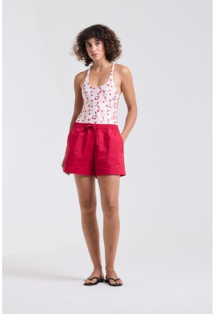 SHORT BASICO ALGODÃO VERMELHO