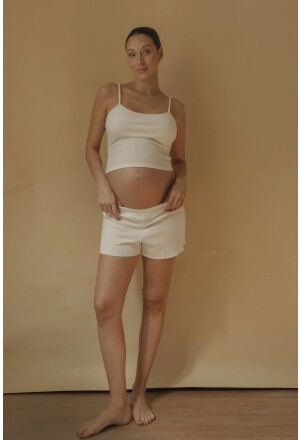SHORT TRÉGUA TRAMA OFFWHITE