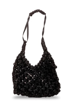 BOLSA ETOILE COURO PRETO - MIL LINHAS