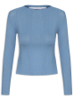 BLUSA GOLA FRUFRU CANELADA AZUL