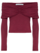 BLUSA OMBRO A OMBRO FRANZIDA VINHO