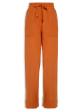 CALÇA RETA BOLSO CAMBRAIA LARANJA