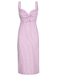VESTIDO VAZADO NO LISTRA