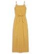 VESTIDO FRANZIDO VOIL MOSTARDA