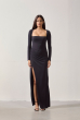 VESTIDO MANGA FENDA DRAPEADO