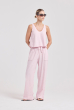 CALÇA RETA BOLSO CAMBRAIA ROSA