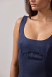 VESTIDO MINI LINHO WASHED MARINHO