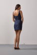 VESTIDO MINI LINHO WASHED MARINHO