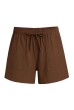 SHORT BOLSO CAMBRAIA MARROM