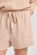 SHORT BOLSO CAMBRAIA BEGE