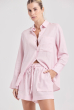 CAMISA SOCIAL BOLSO CAMBRAIA ROSA