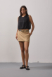 SHORT SAIA LINHO CARAMELO