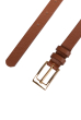 CINTO LB CARAMELO FIVELA DOURADA