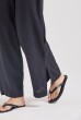 CALÇA TRANÇAS FENDA LINHO PRETO