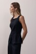 BLUSA ACINTURADA LINHO PRETO