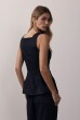 BLUSA ACINTURADA LINHO PRETO