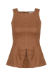 BLUSA ACINTURADA LINHO MARROM
