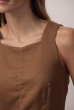 BLUSA ACINTURADA LINHO MARROM