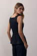 BLUSA ACINTURADA LINHO PRETO