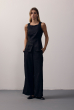 BLUSA ACINTURADA LINHO PRETO