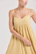 VESTIDO LEILA TRAMA AMARELO