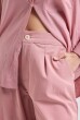 CALÇA RETA ALFAIATARIA DETALHES ROSA