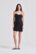 VESTIDO COSTAS AMARRAÇÃO LINHO PRETO