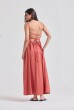 VESTIDO CELINA LINHO TELHA