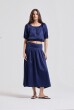 BLUSA FRANZIDA COTTON MARINHO