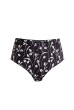 CALCINHA HOT PANTS PRETO TULIPAS