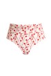 CALCINHA HOT PANTS VERMELHA TULIPAS