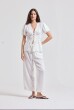 BLUSA DECOTE AMARRAÇÃO CAMBRAIA OFFWHITE