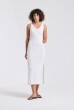 VESTIDO FENDAS TRICOT OFFWHITE