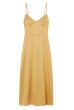 VESTIDO CORPETE MIDI CARAMELO