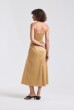 VESTIDO CORPETE MIDI CARAMELO