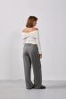 BLUSA OMBRO A OMBRO FRANZIDA OFFWHITE