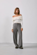 BLUSA OMBRO A OMBRO FRANZIDA OFFWHITE