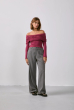 BLUSA OMBRO A OMBRO FRANZIDA VINHO