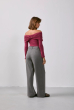 BLUSA OMBRO A OMBRO FRANZIDA VINHO